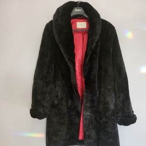 Vintage 80's style faux fur long coat.